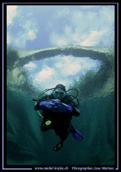 My wife, in the clear Freshwaters, and under the "Devil's... by Michel Lonfat 